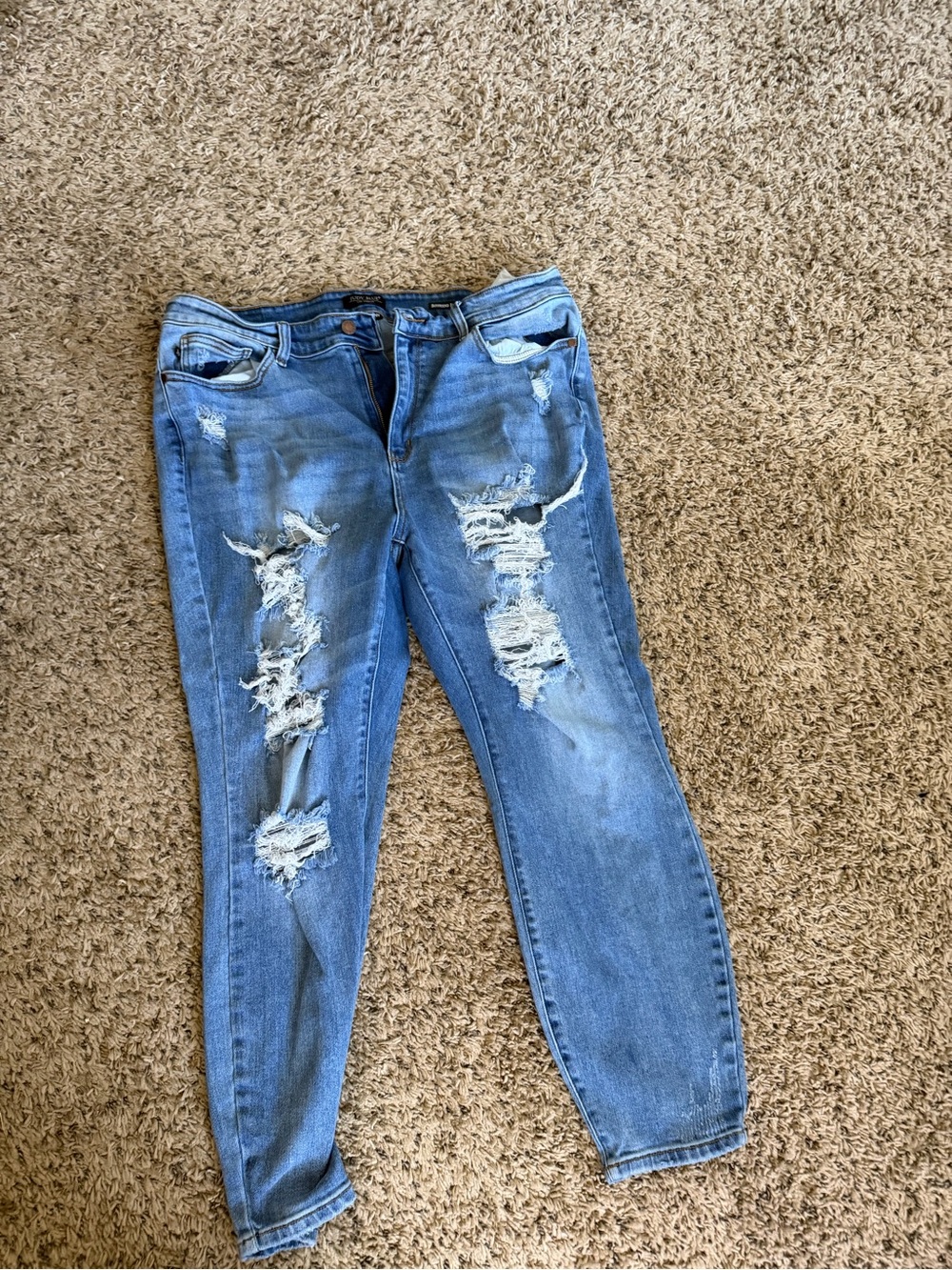 Judy Blue Ripped Light Blue Women's Jeans